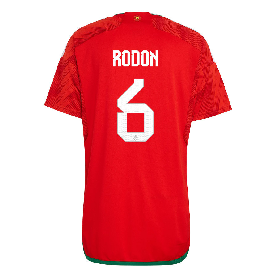 Wales National Team FIFA World Cup Qatar 2022 Patch Joe Rodon 6 – Home Men Soccer Jersey
