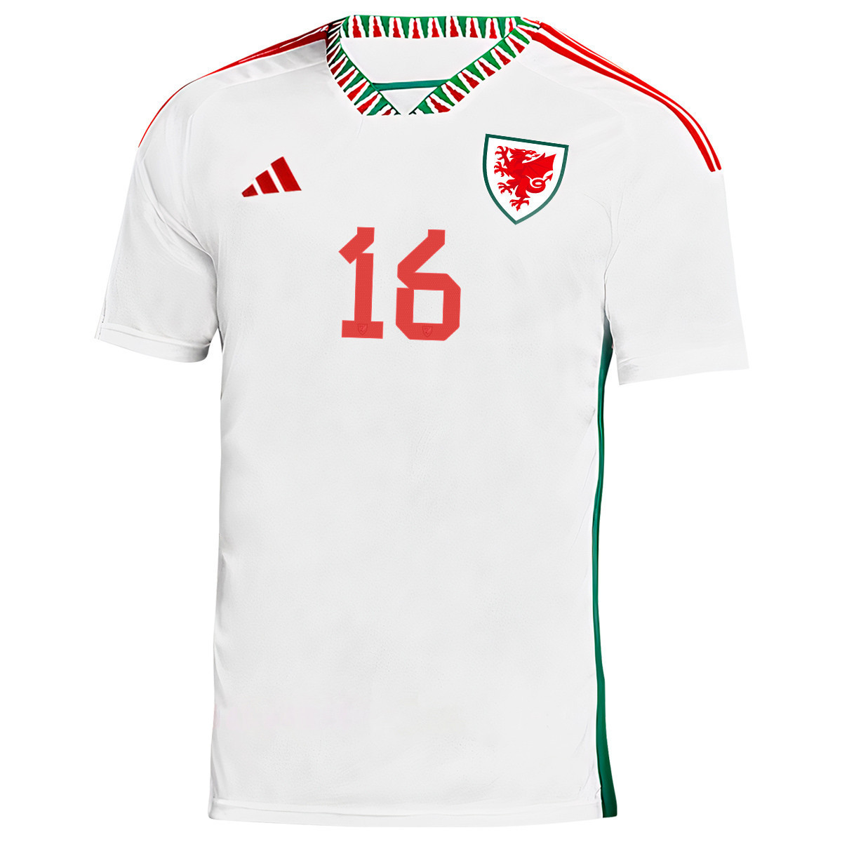 Wales National Team Joe Morrell 16 FIFA World Cup Qatar 2022 Patch Men Soccer Jersey – Away