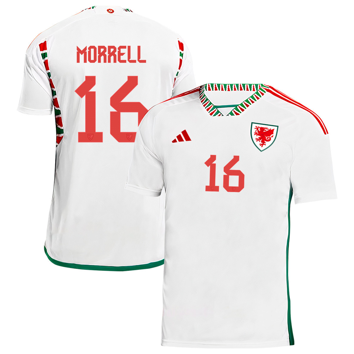 Wales National Team Joe Morrell 16 Qatar World Cup 2022-23 – Away Soccer Jersey