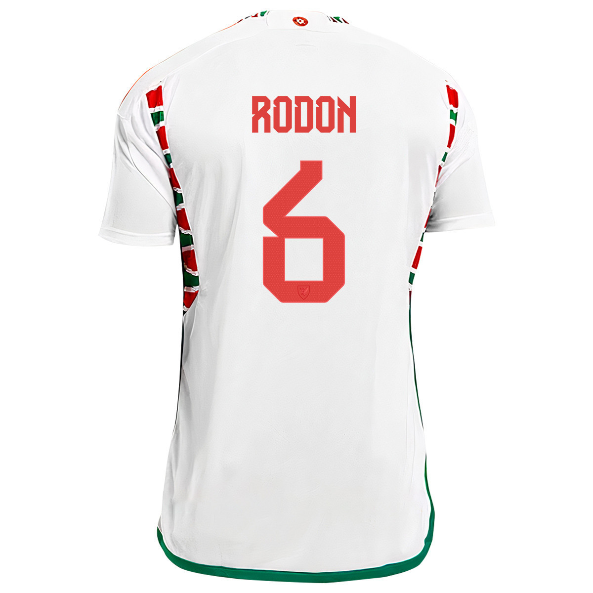 Wales National Team Joe Rodon 6 FIFA World Cup Qatar 2022 Patch Men Soccer Jersey – Away