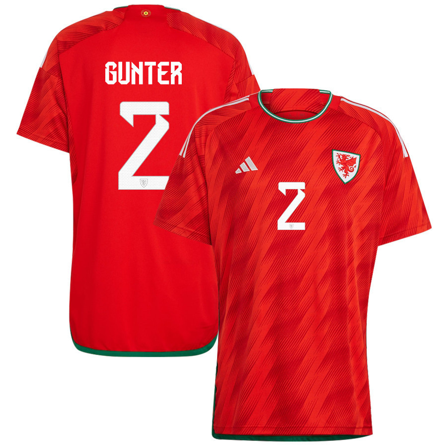 Wales National Team Qatar World Cup 2022-23 Home Soccer Jersey – Chris Gunter 2