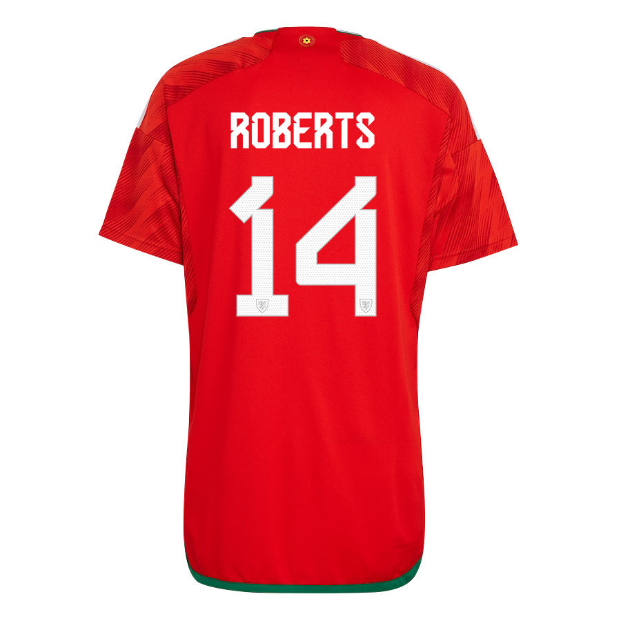 Wales National Team Qatar World Cup 2022-23 Home Soccer Jersey – Connor Roberts 14