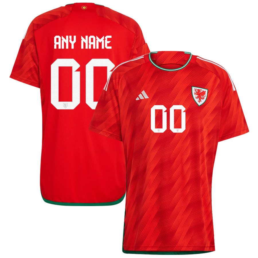 Wales National Team Qatar World Cup 2022-23 Home Soccer Jersey – Custom 00