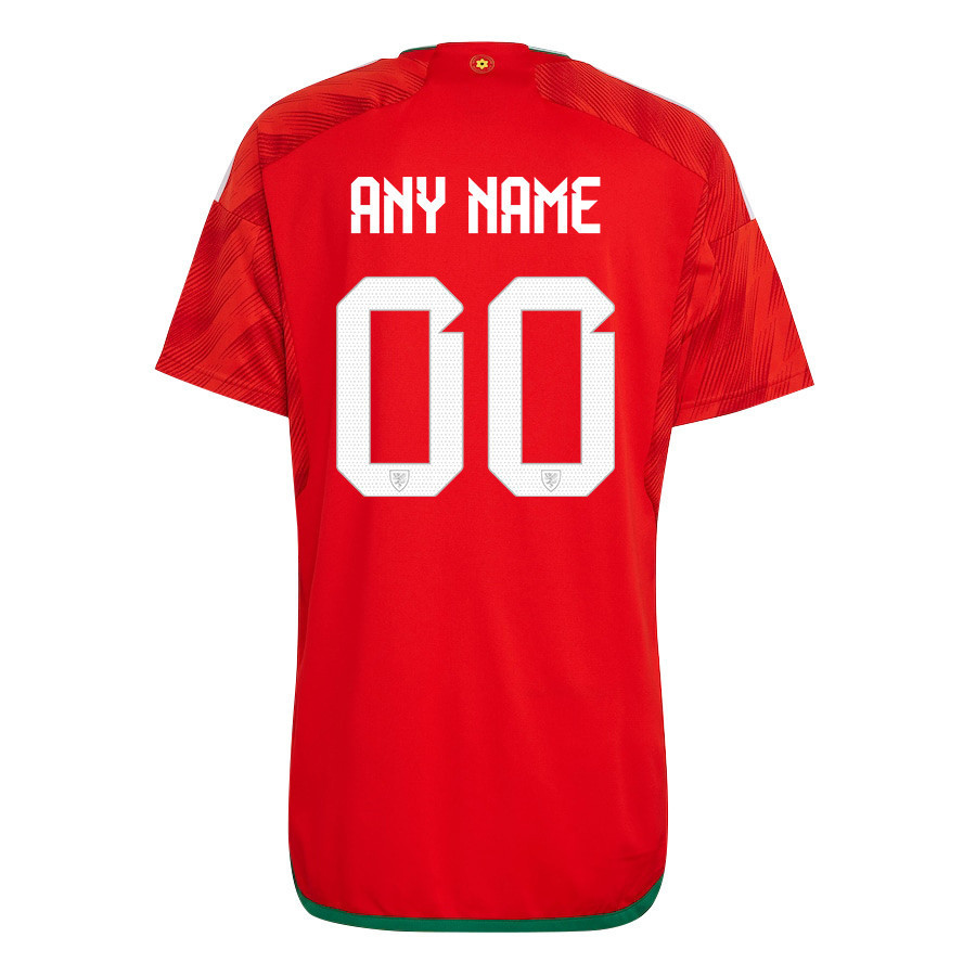 Wales National Team Qatar World Cup 2022-23 Home Soccer Jersey – Custom 00