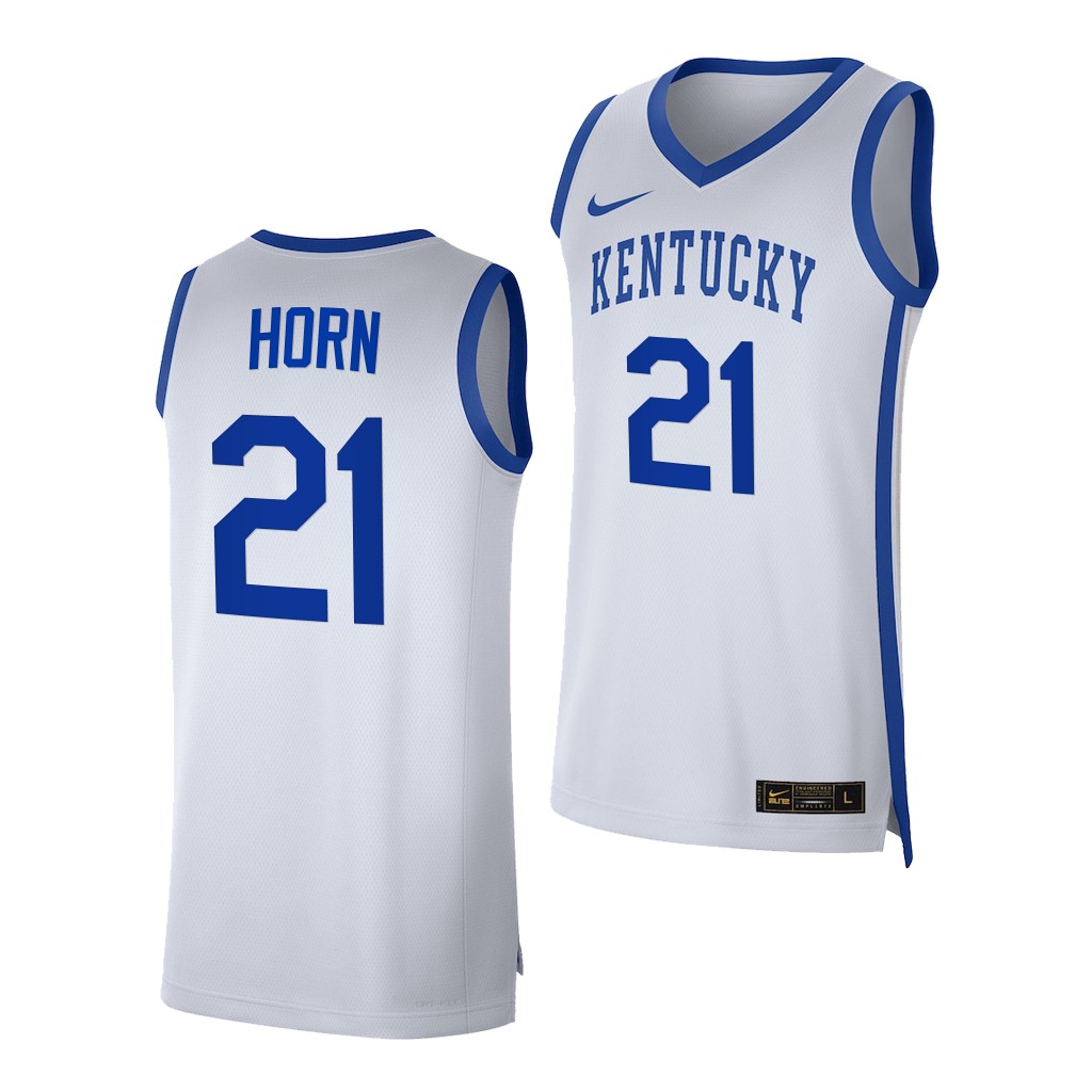 Walker Horn #21 Kentucky Wildcats College Jersey 2022-23 White