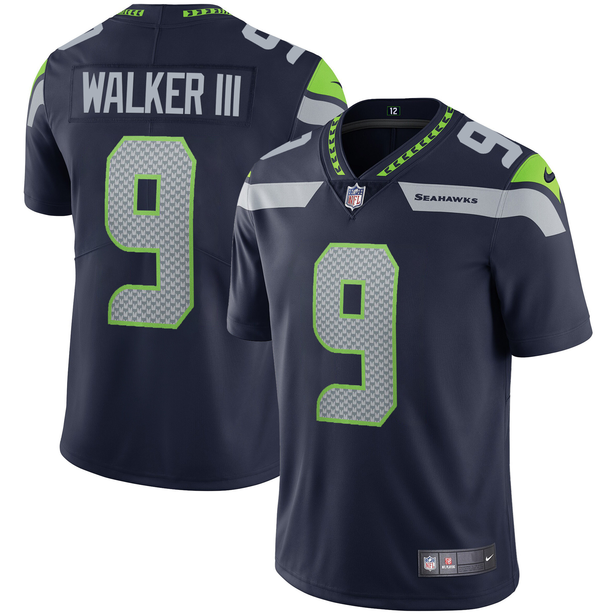 Walker III Men's Seattle Seahawks Vapor Royal Jersey - All Stitched 