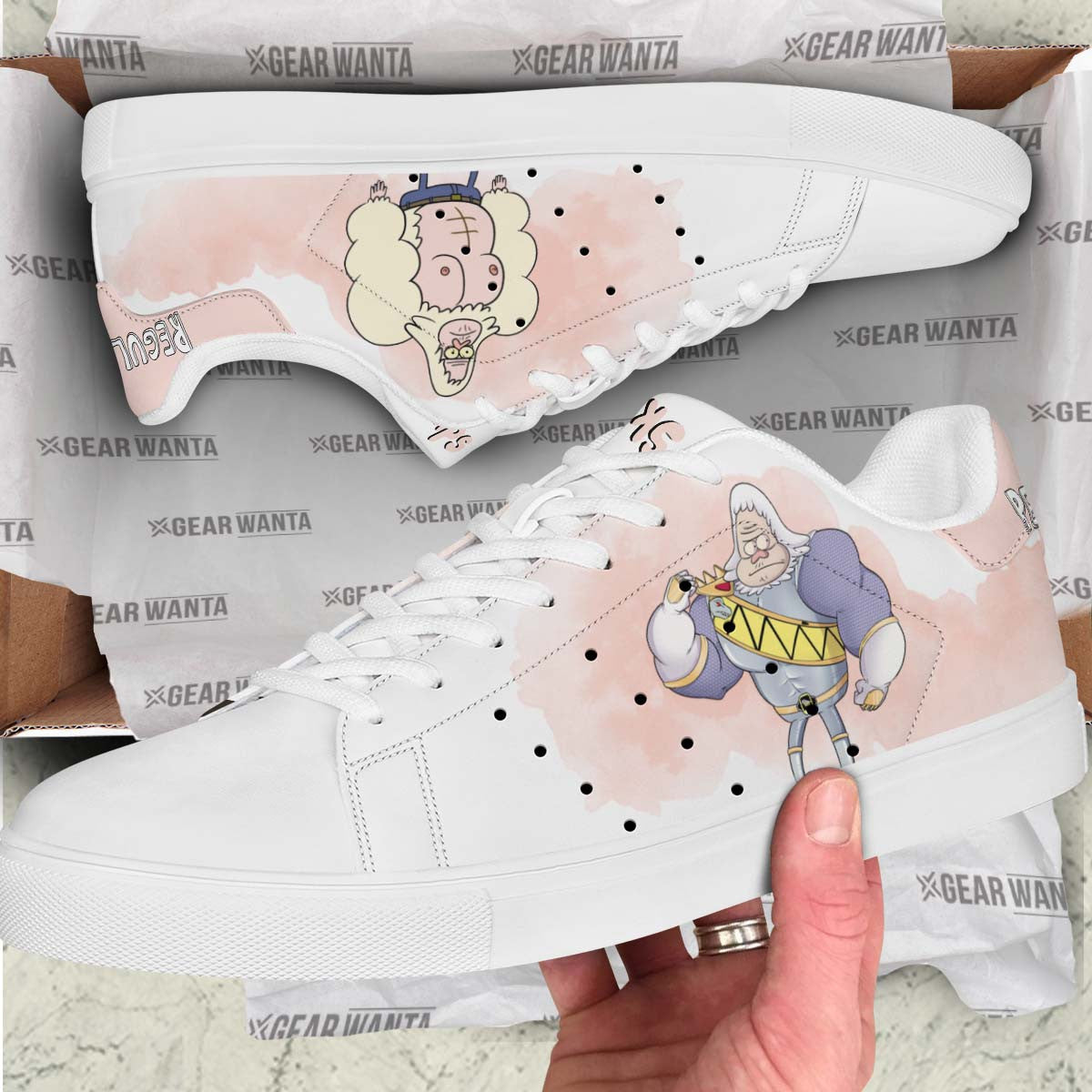Walks Skips Regular Show Skate Shoes Custom Color Cartoon Sneakers