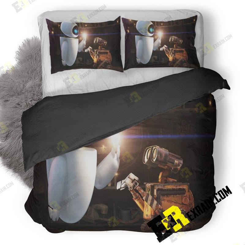 Wall E And Eve 3D Customized Duvet Cover Bedding Set