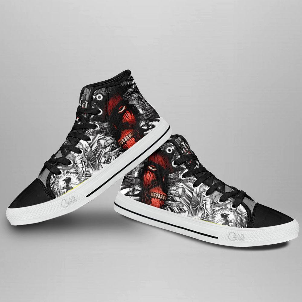 Wall Titan High Top Shoes Custom Anime Attack On Titan Sneakers