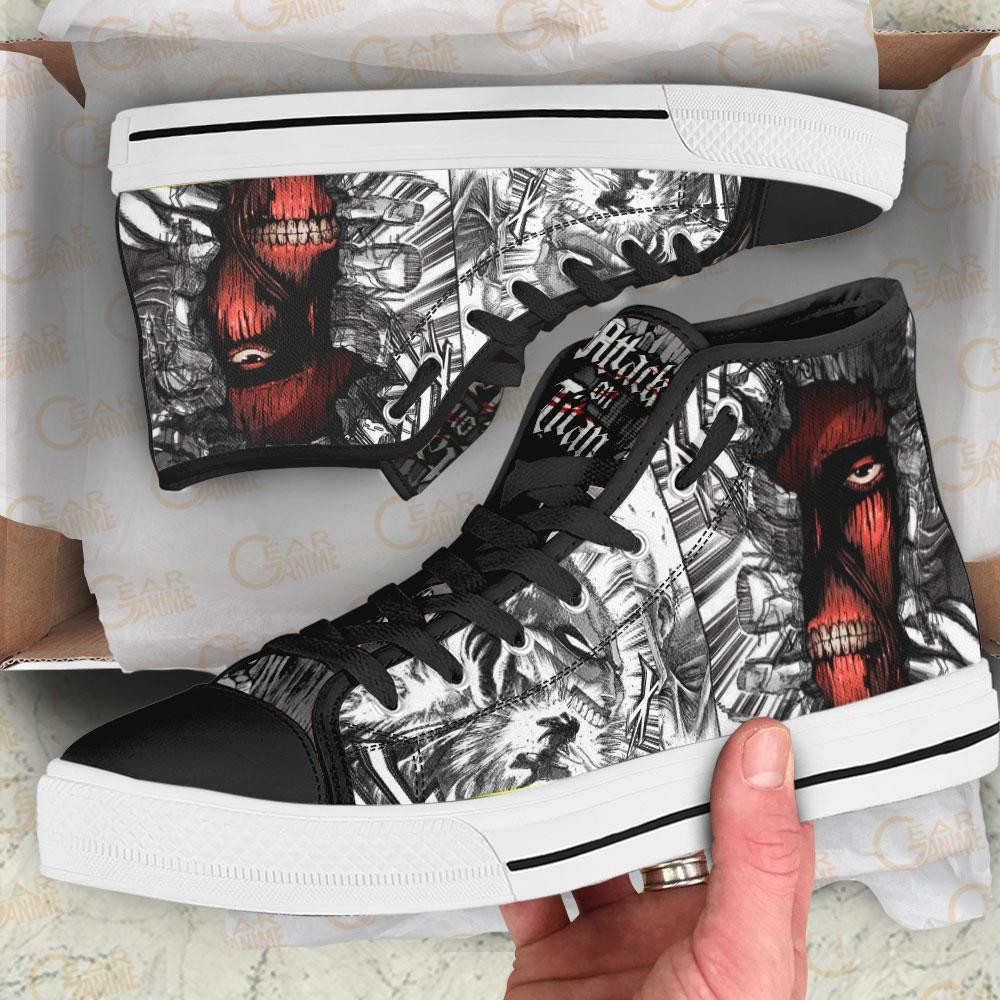 Wall Titan High Top Shoes Custom Anime Attack On Titan Sneakers
