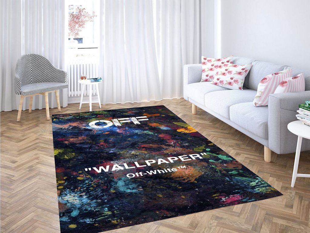 Wallpaper Off White Living Room Modern Carpet Rectangle Rug