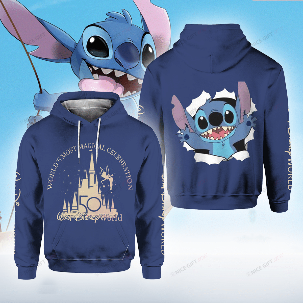 Walt Disney world 50th anniversary 3D Hoodie Gift For Fans