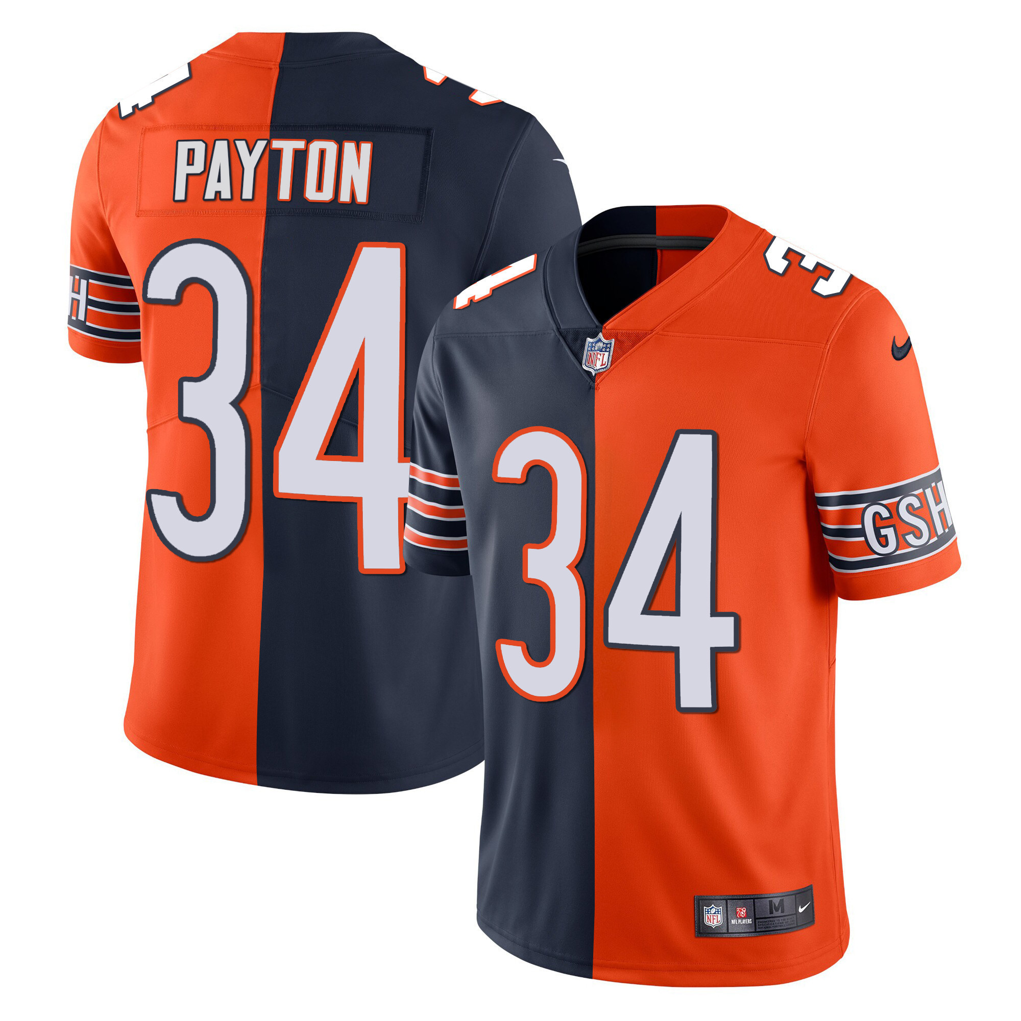 Walter Payton Men's Chicago Bears Split Split Jersey - All Stitched 