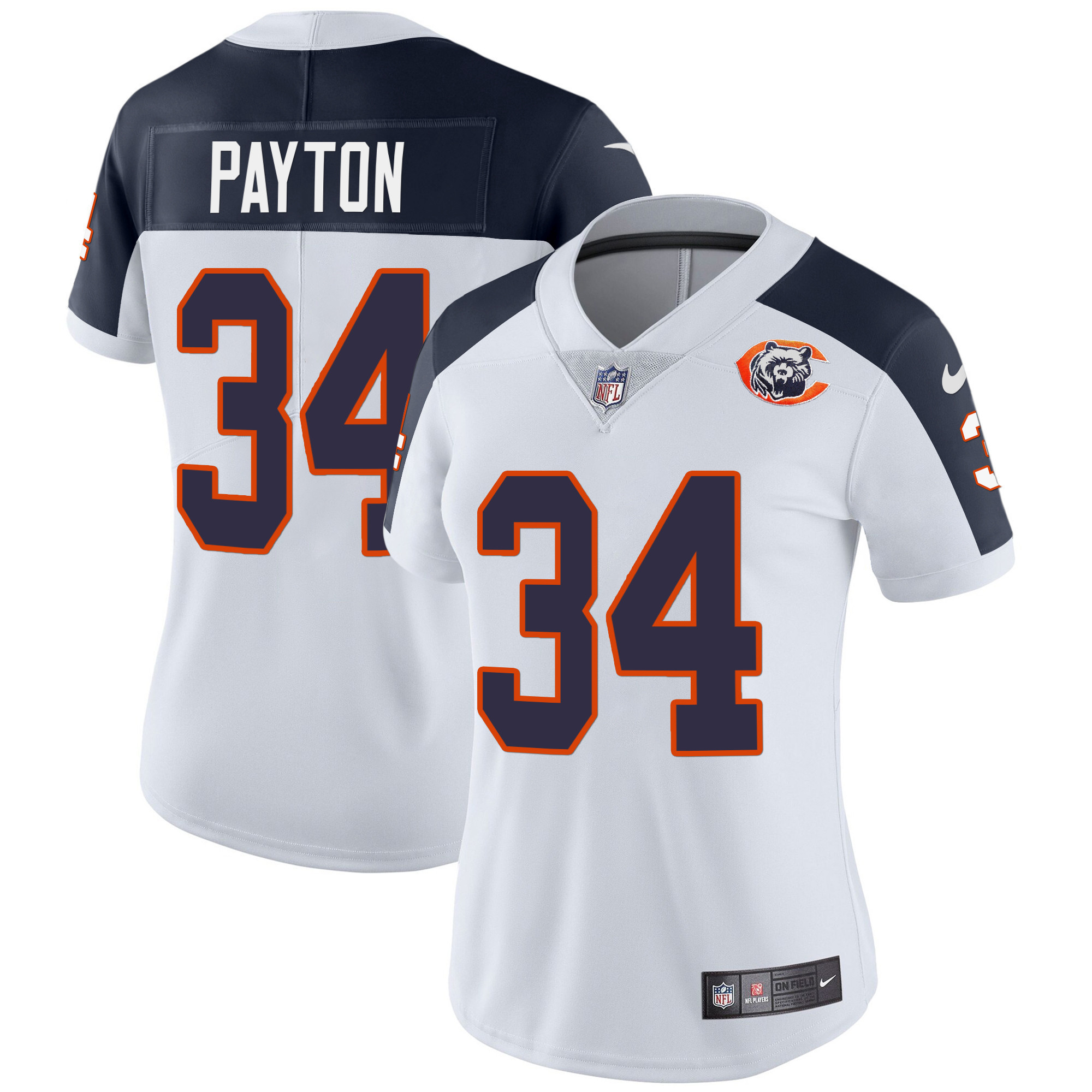 Walter Payton Women's Chicago Bears Throwback Vapor Inverted Jersey - All Stitched 