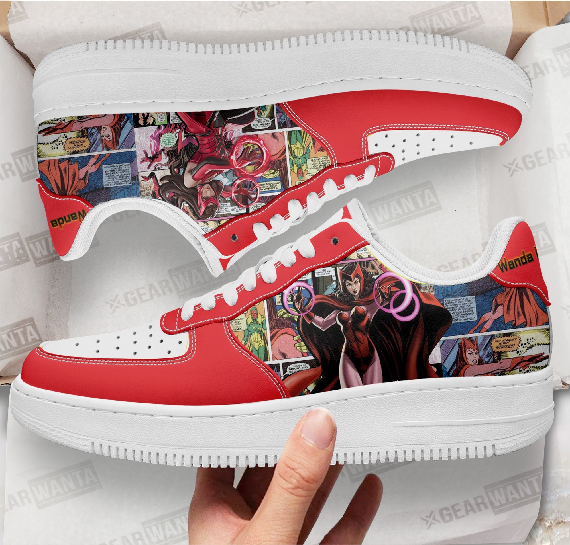 Wanda Maximoff Air Sneakers Custom Superhero Comic Shoes