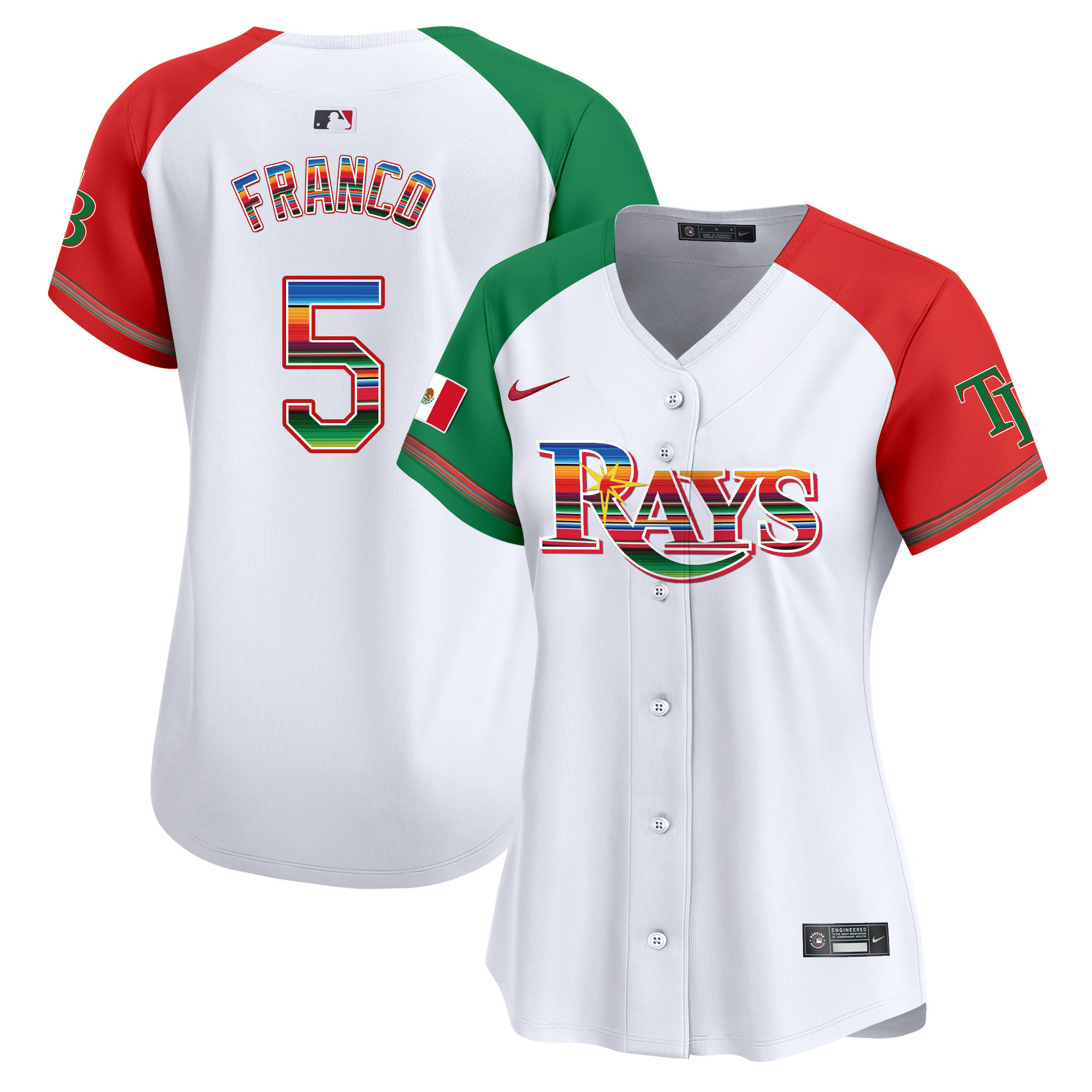 Wander Franco Women's Tampa Bay Rays Mexico Vapor Premier Limited Alternate Jersey - All Stitched
