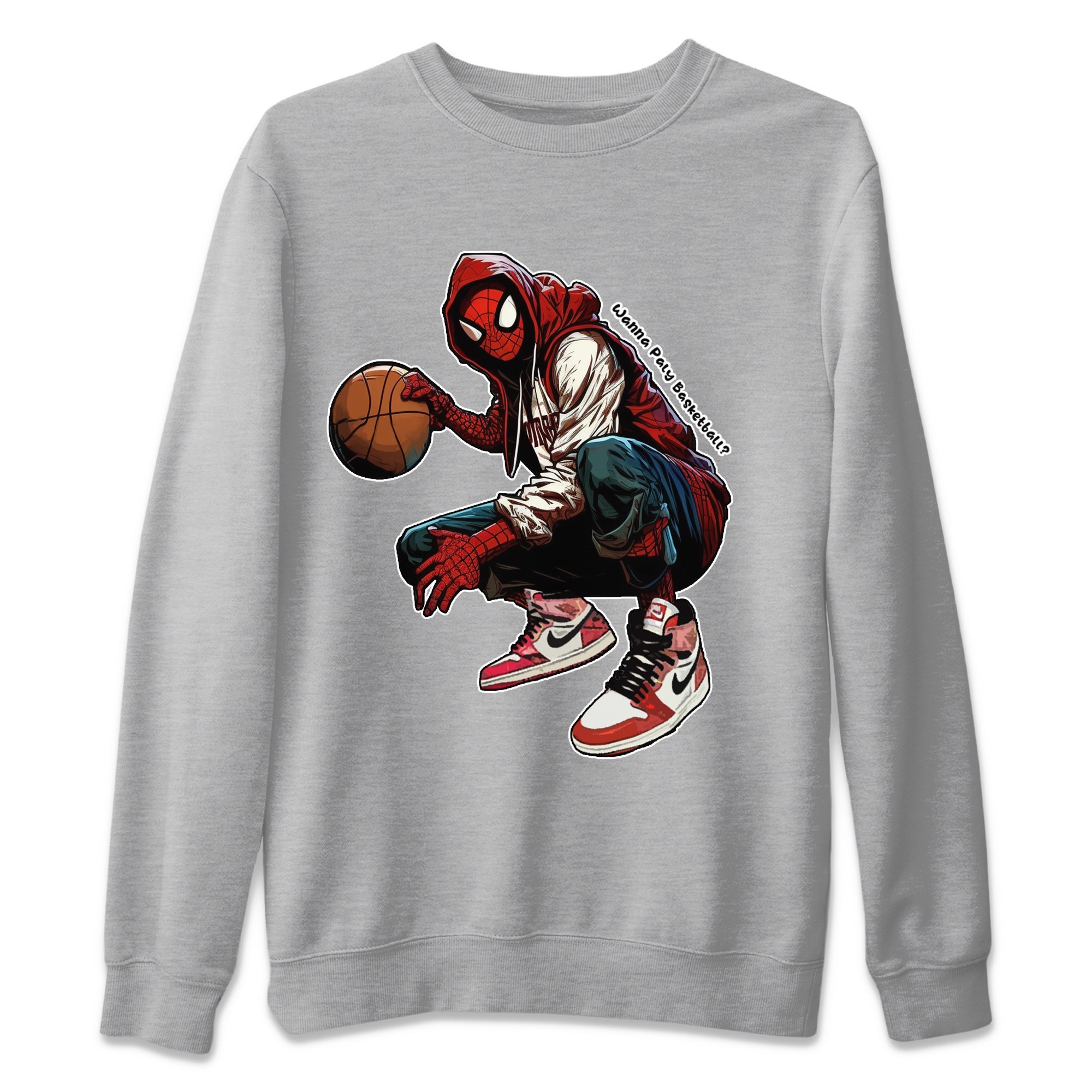 Wanna Play Basketball Unisex Sweater – Air Jordan 1 Spider Man, Sneakers Matching Sweater