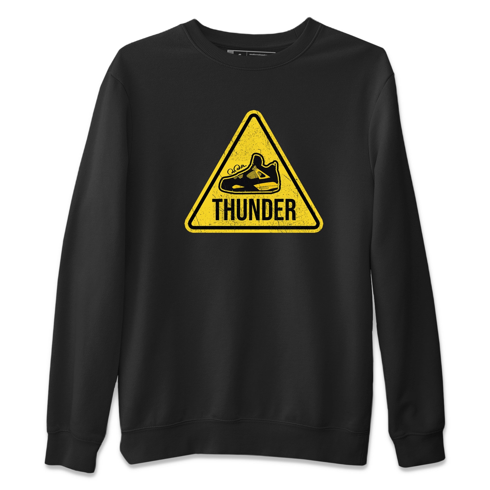 Warning Sign Unisex Sweater – Air Jordan 4 Thunder, Sneakers Matching Sweater