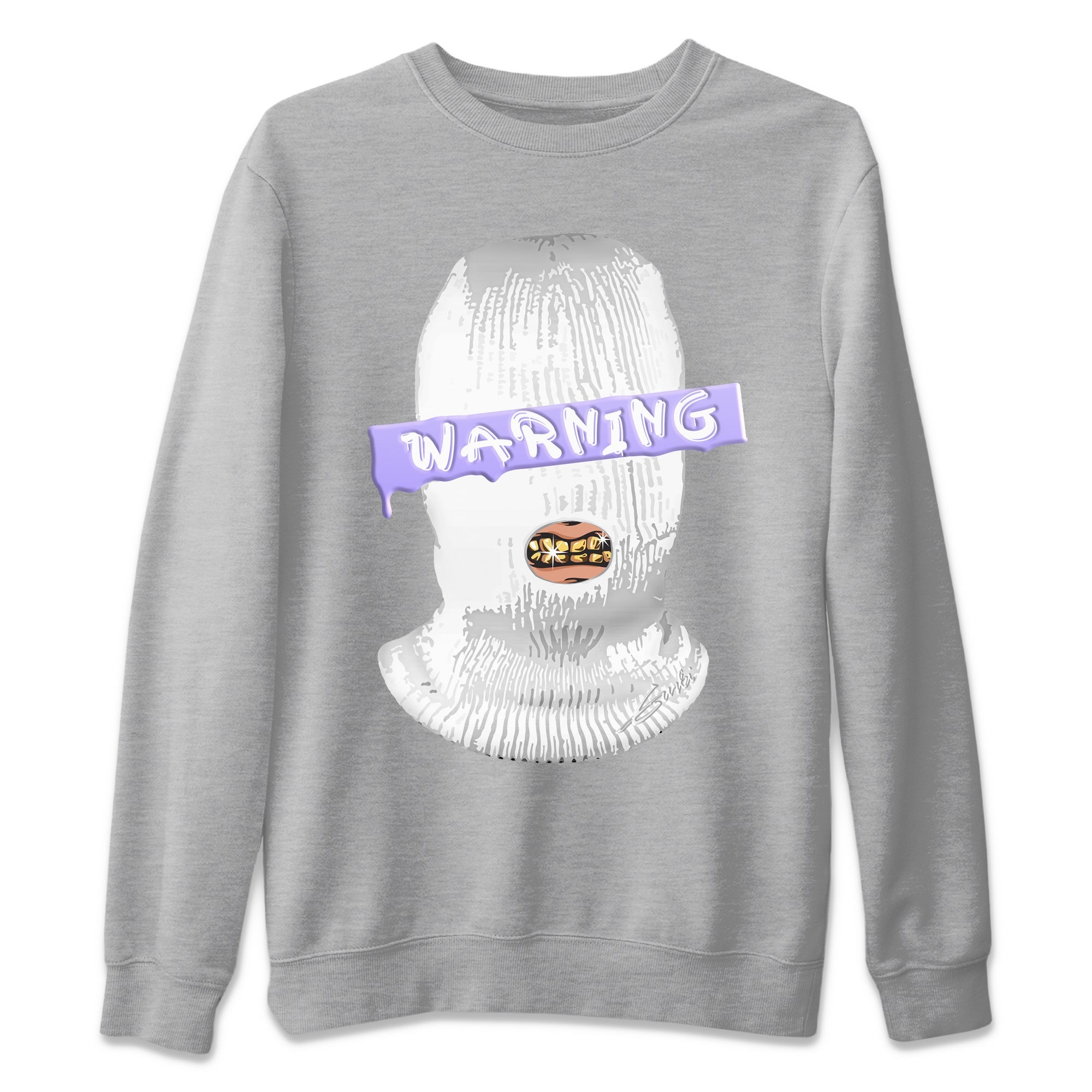 Warning Unisex Sweater – Air Jordan 11 Pure Violet, Sneakers Matching Sweater