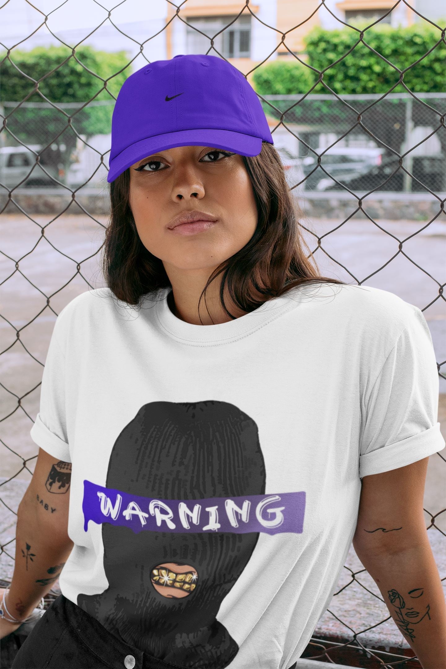 Warning Unisex Sweater – Air Jordan 12 Dark Concord, Sneakers Matching Sweater