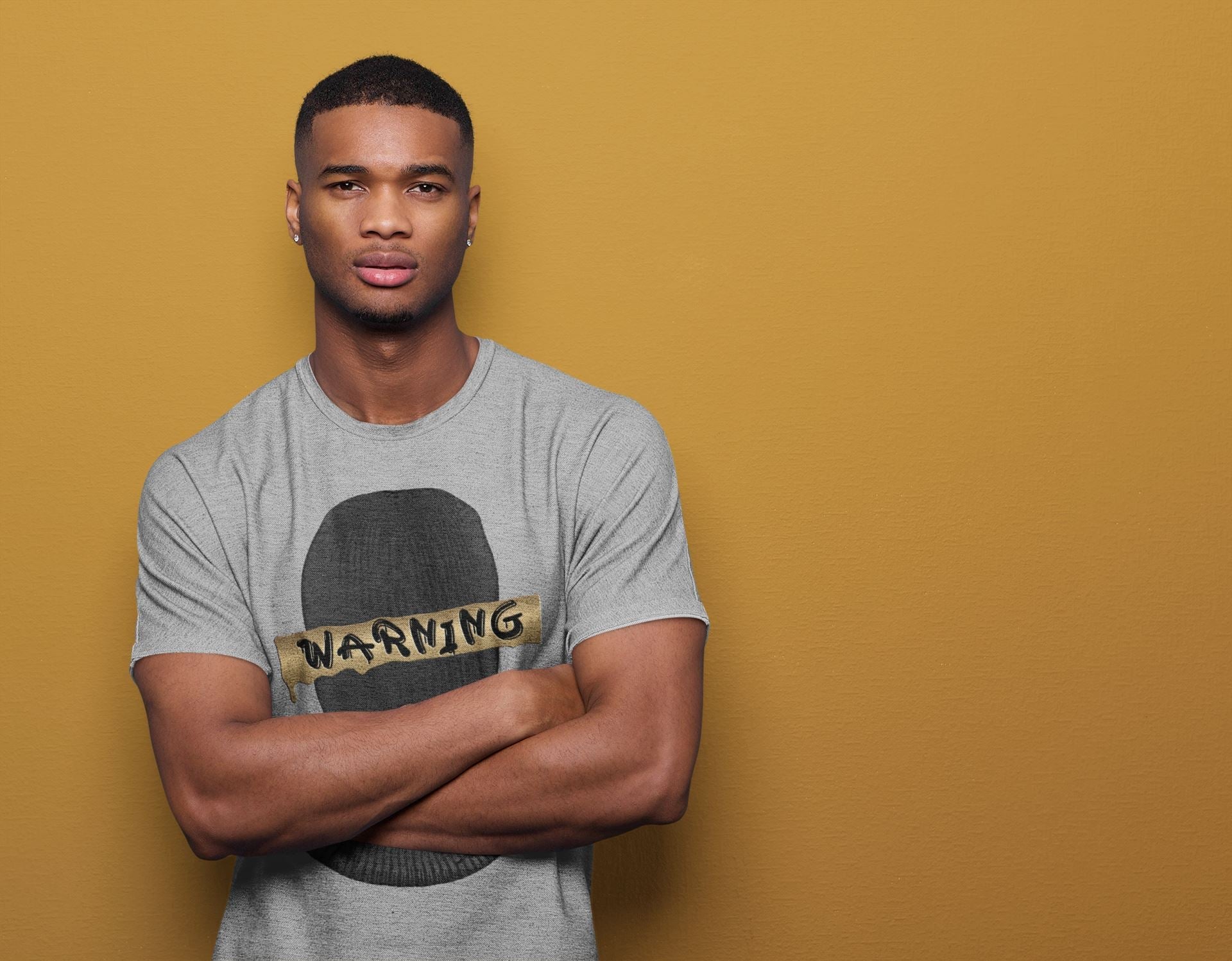 Warning Unisex Sweater – Air Jordan 1 Black Metallic Gold, Sneakers Matching Sweater