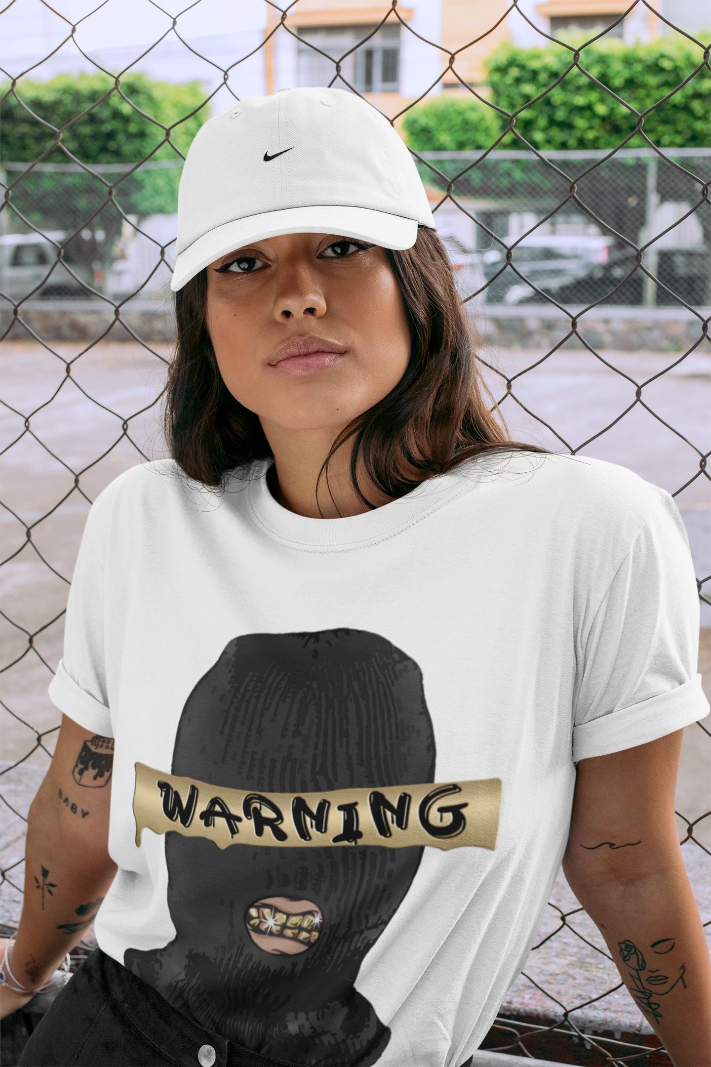 Warning Unisex Sweater – Air Jordan 1 Black Metallic Gold, Sneakers Matching Sweater