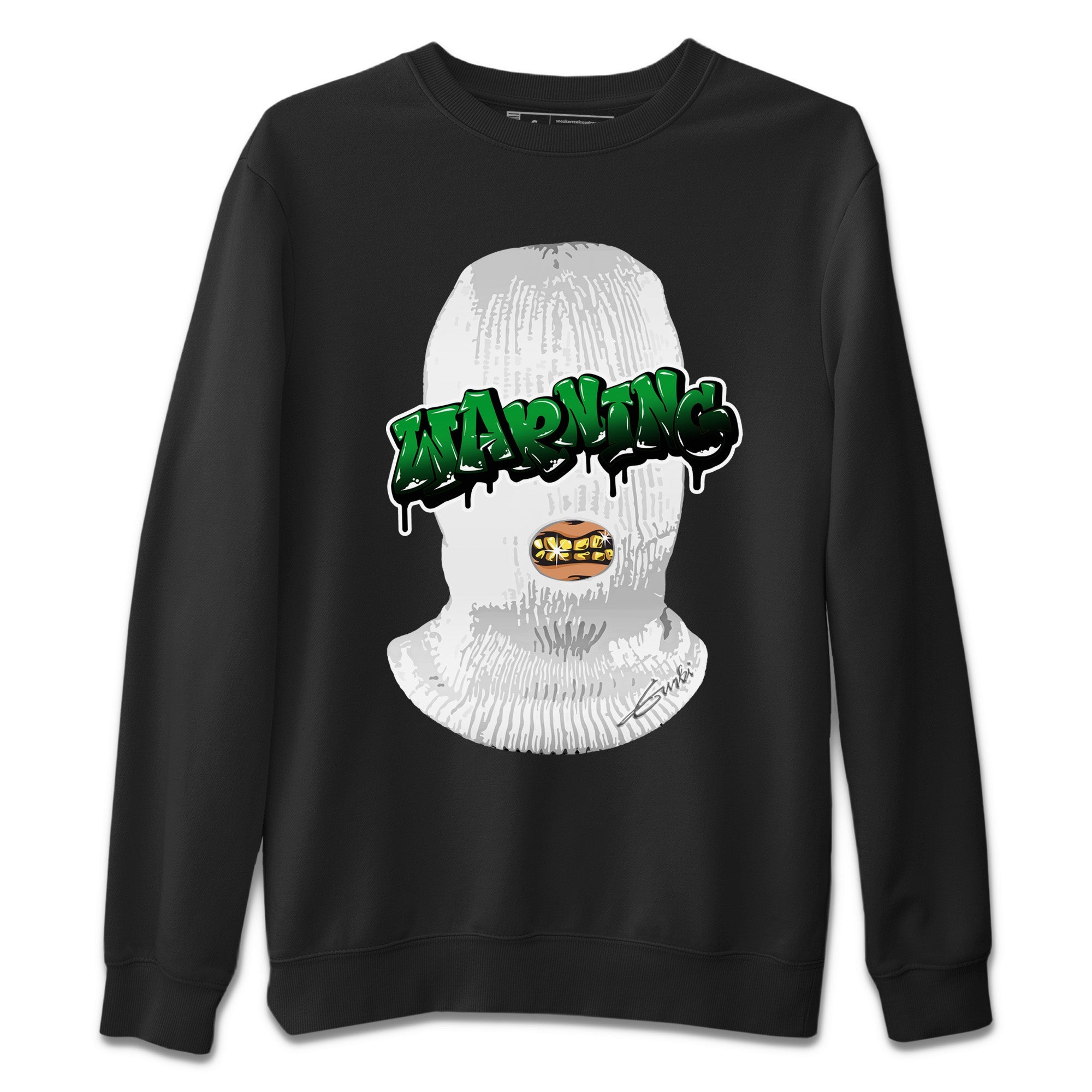 Warning Unisex Sweater – Air Jordan 1 Celtics, Sneakers Matching Sweater