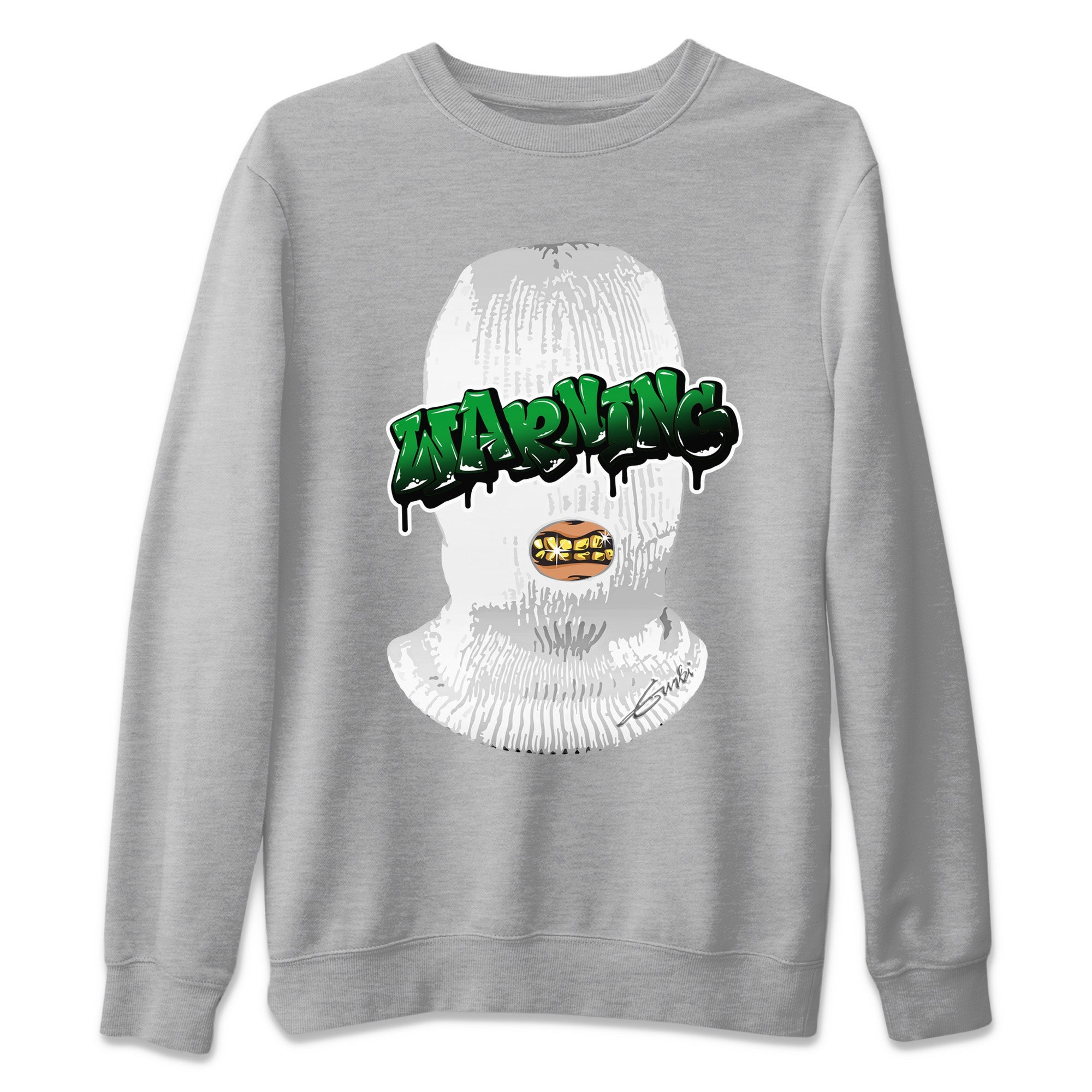 Warning Unisex Sweater – Air Jordan 1 Celtics, Sneakers Matching Sweater