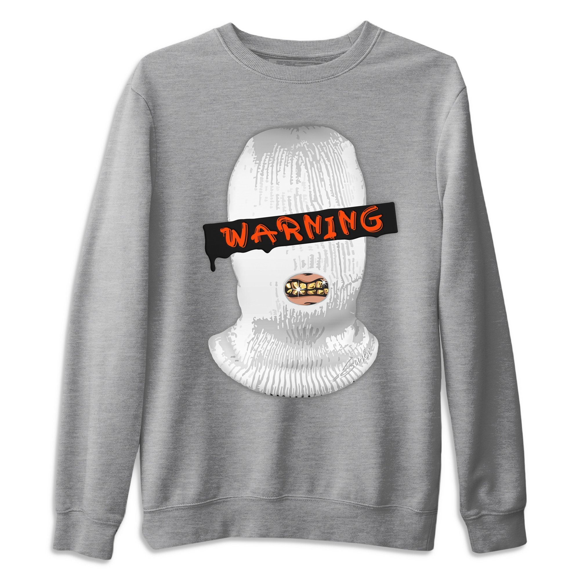 Warning Unisex Sweater – Air Jordan 1 Electro Orange, Sneakers Matching Sweater