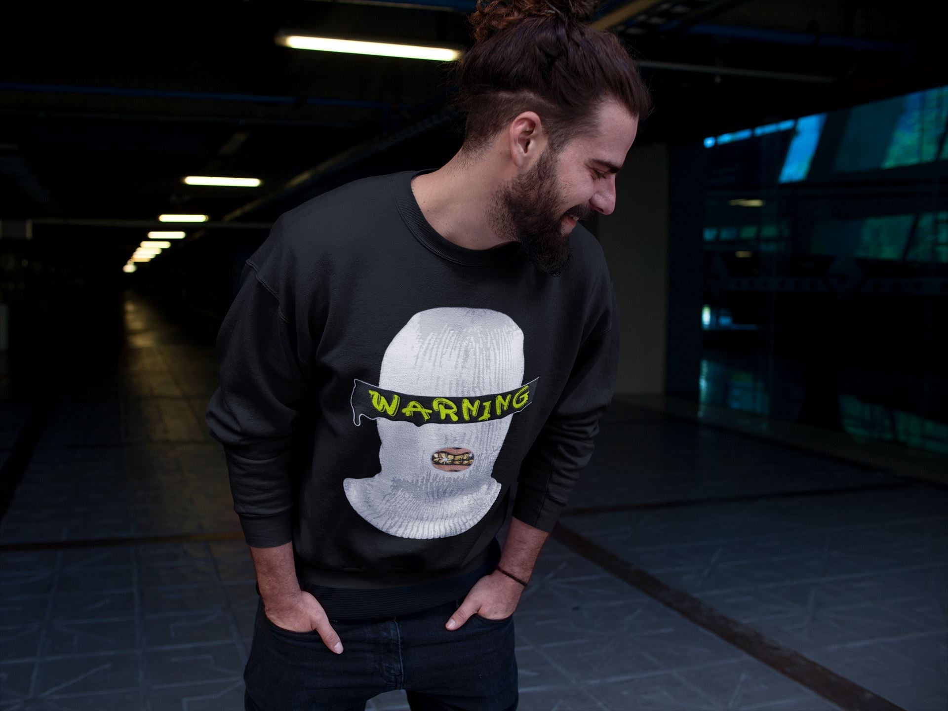 Warning Unisex Sweater – Air Jordan 1 Visionaire, Sneakers Matching Sweater