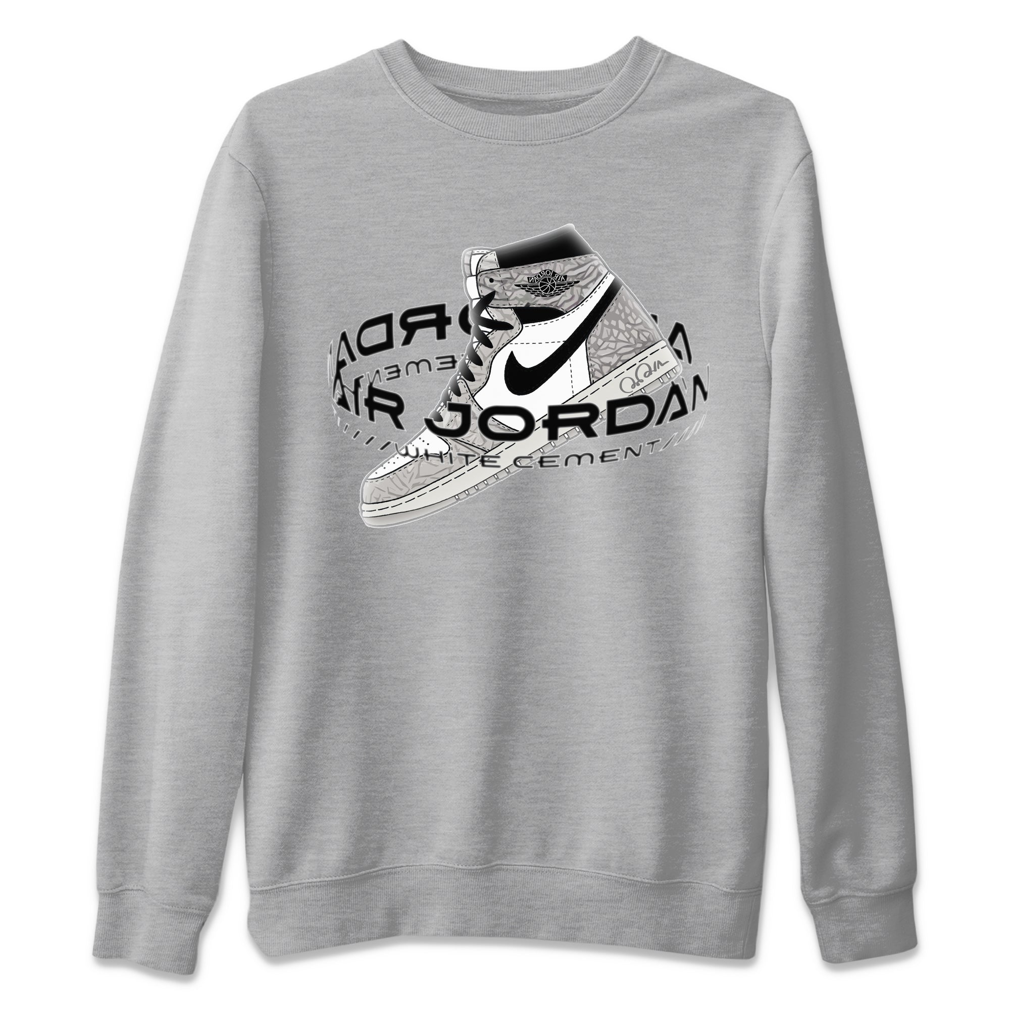 Warping Space Unisex Sweater – Air Jordan 1 High White Cement, Sneakers Matching Sweater