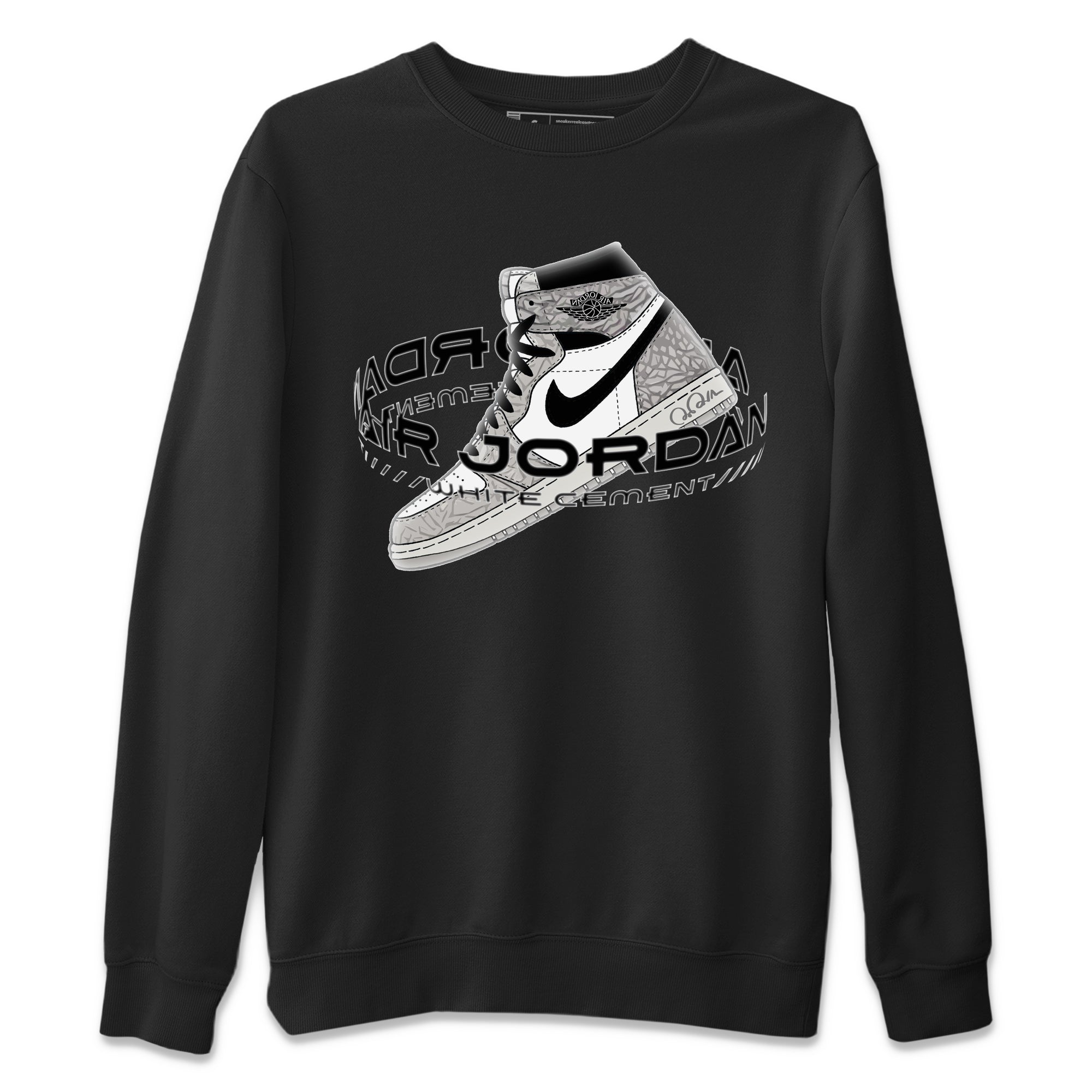 Warping Space Unisex Sweater – Air Jordan 1 High White Cement, Sneakers Matching Sweater