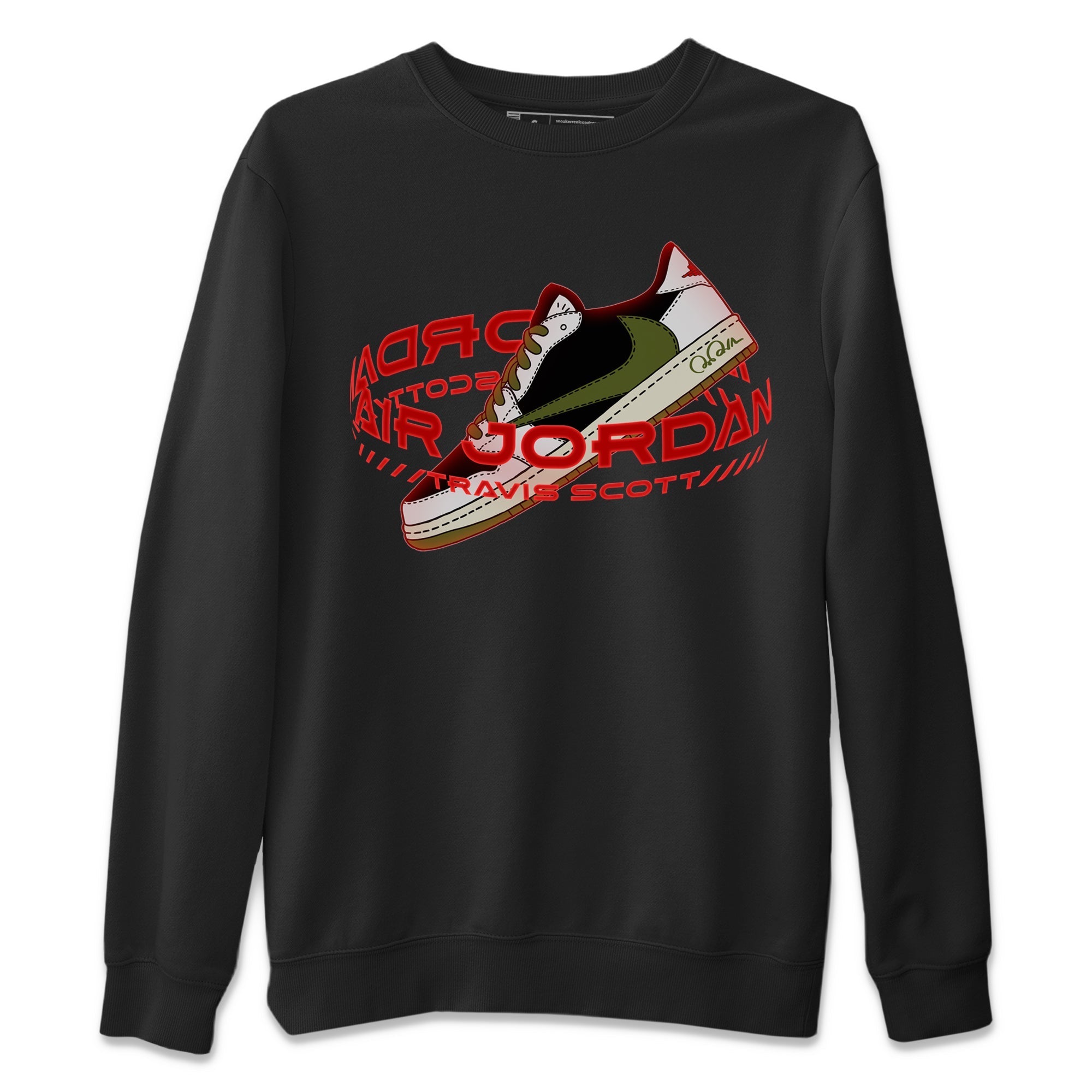 Warping Space Unisex Sweater – Air Jordan 1 Travis Scott Olive, Sneakers Matching Sweater