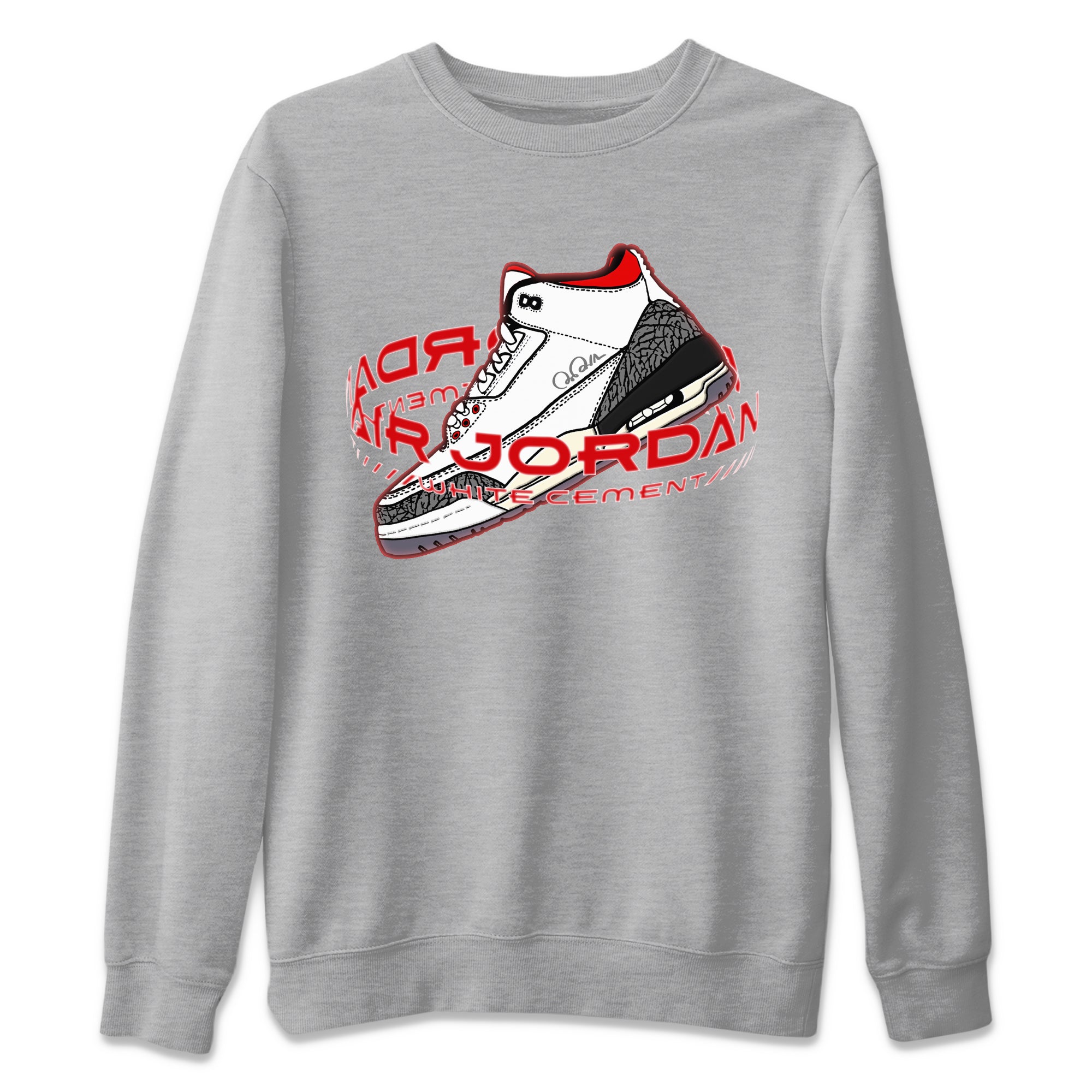 Warping Space Unisex Sweater – Air Jordan 3 White Cement, Sneakers Matching Sweater