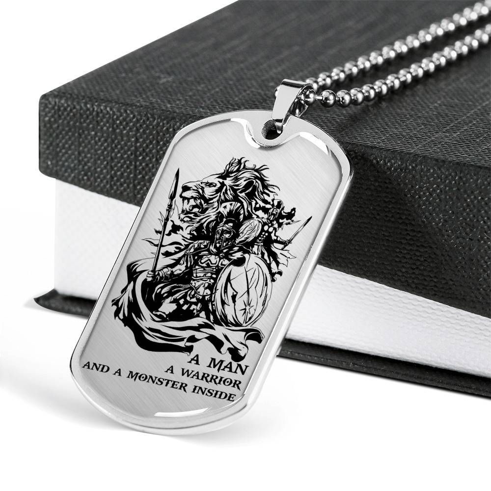 Warrior – Spartan – A Man A Warrior And A Monster Inside – Military Ball Chain