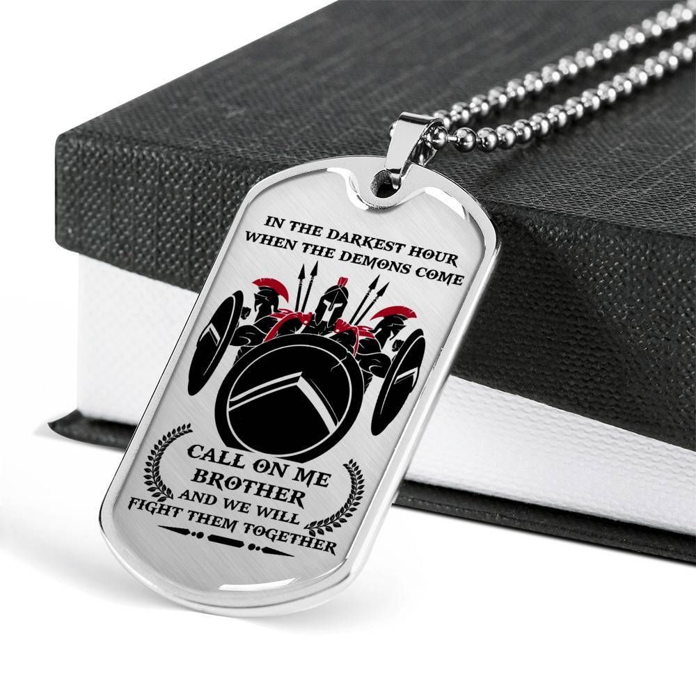 Warrior – Spartan – Call On Me Brother – English – Military Ball Chain
