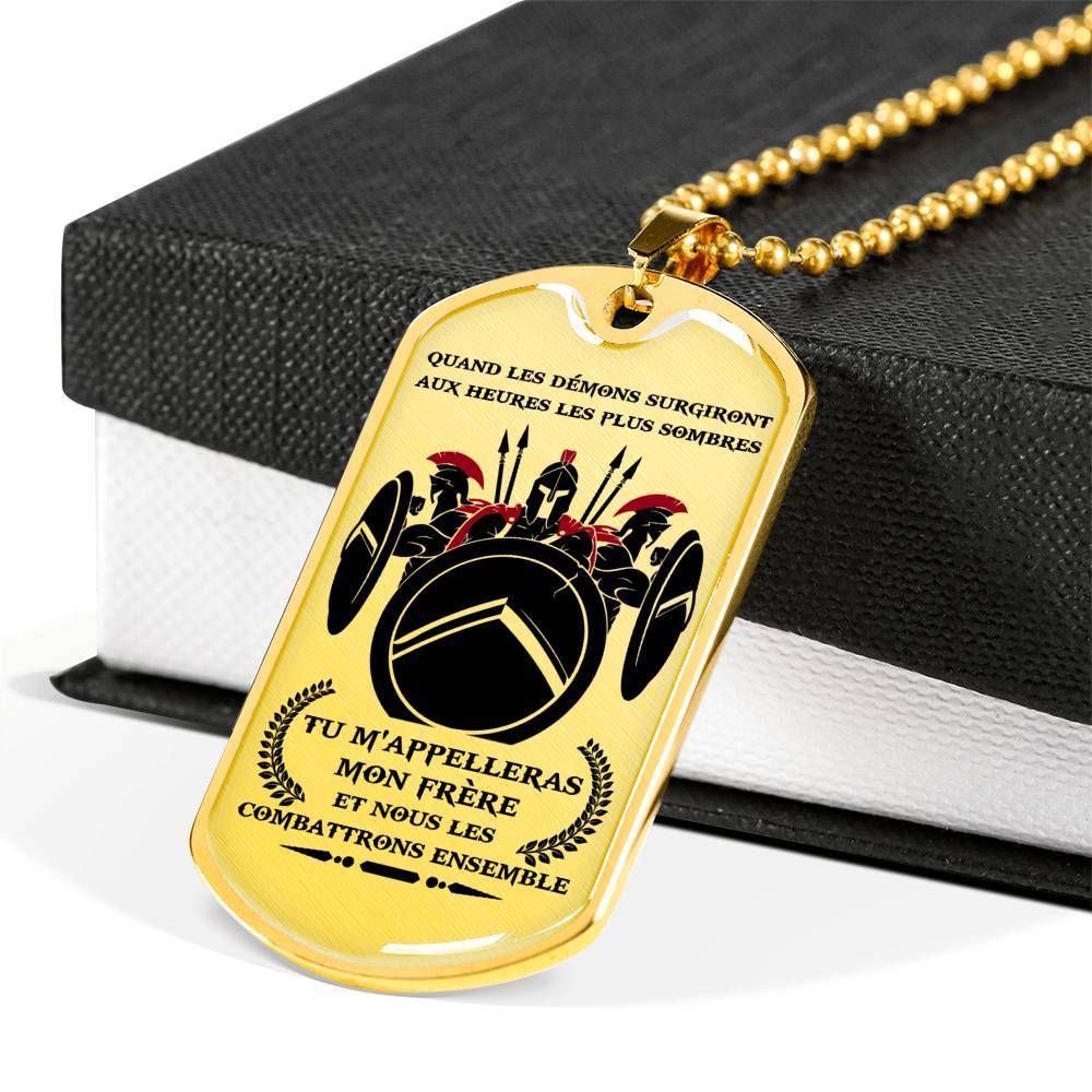 Warrior – Spartan – Call On Me Brother – French – Military Ball Chain