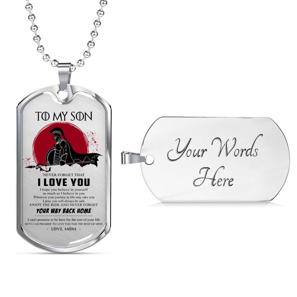 Warrior – Spartan – Mom To Son – Your Way Back Home – Military Ball Chain