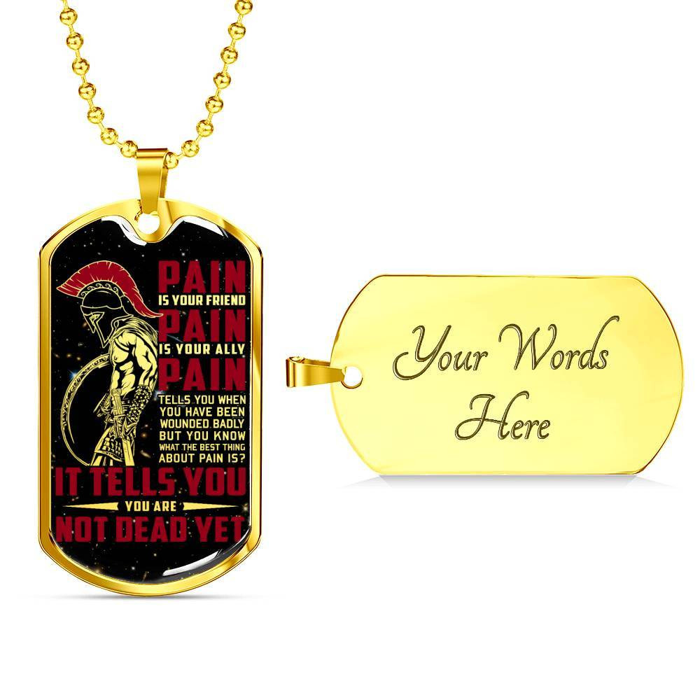 Warrior – Spartan – PAIN – You Are Not Dead Yet – Galaxy – Military Ball Chain