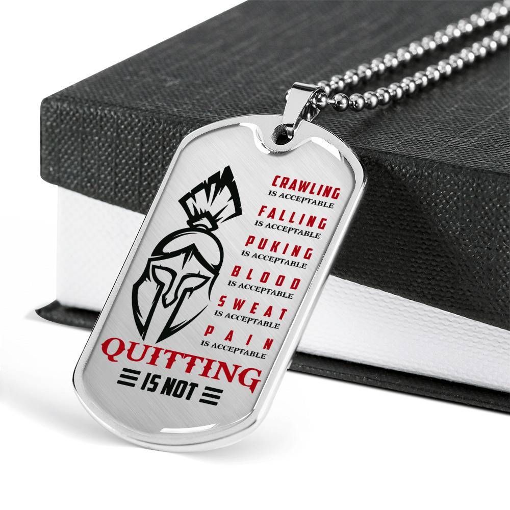 Warrior – Spartan – Quitting Is Not 2 – Military Ball Chain