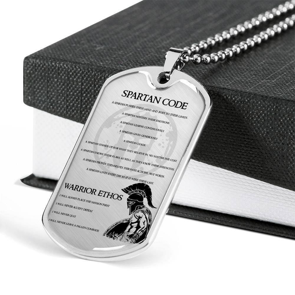 Warrior – Spartan – Spartan Code – Warrior Ethos – English – Military Ball Chain