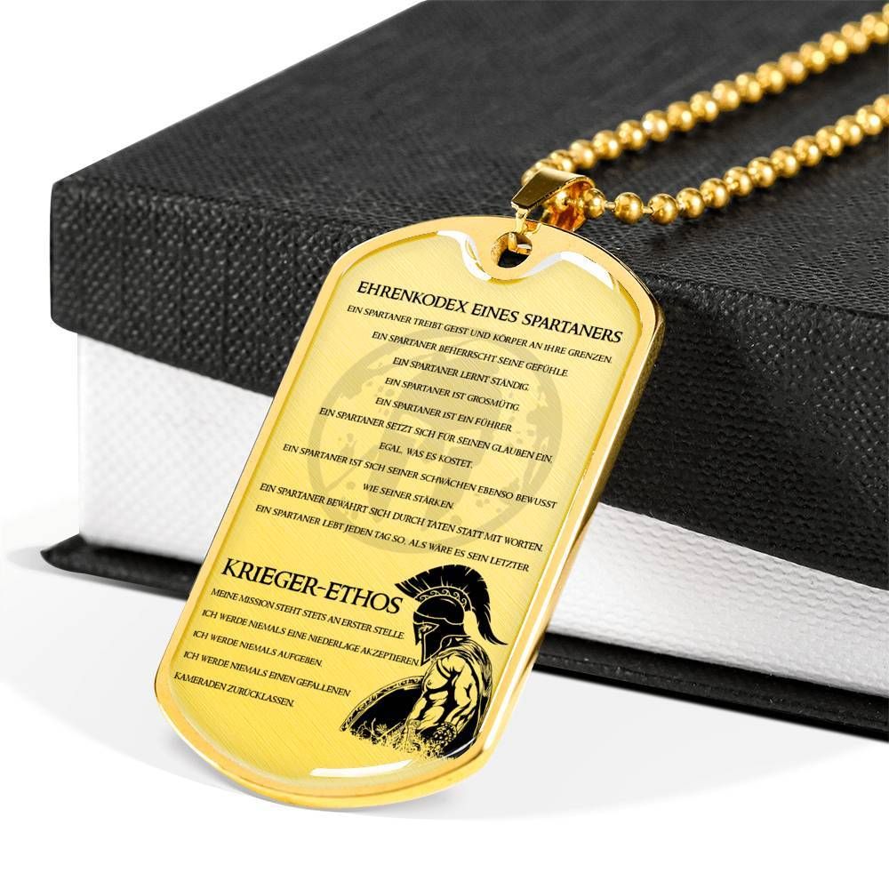 Warrior – Spartan – Spartan Code – Warrior Ethos – German – Military Ball Chain