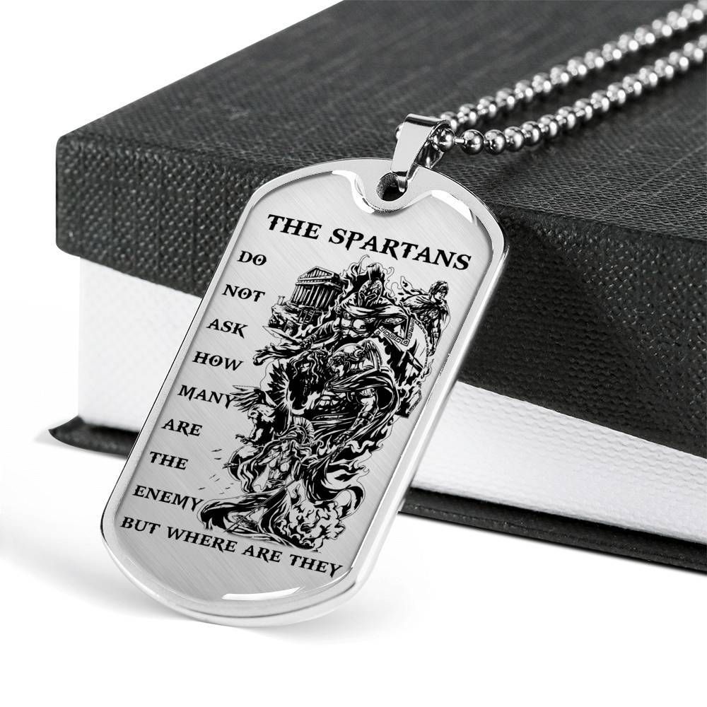 Warrior – Spartan – The Spartans Do Not Ask How Many Are The Enemy But Where Are They – Military Ball Chain