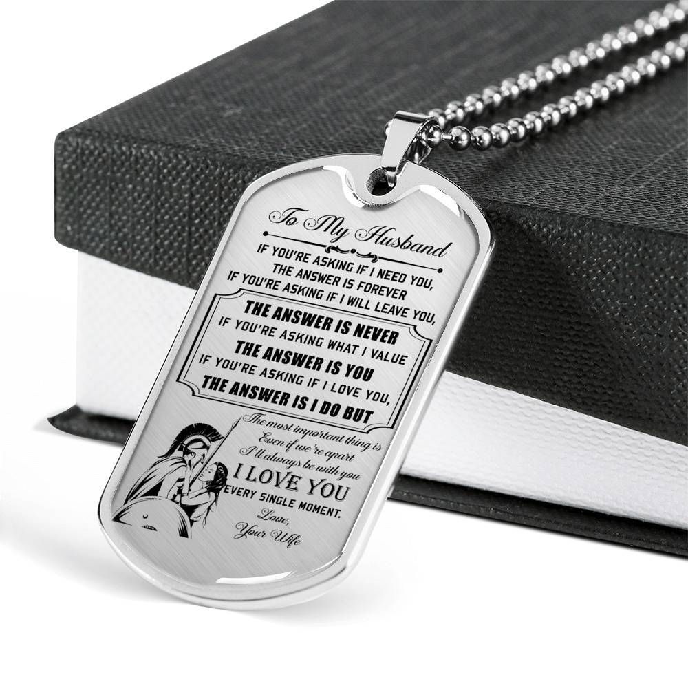 Warrior – Spartan – Wife To Husband – I Love You – Military Ball Chain