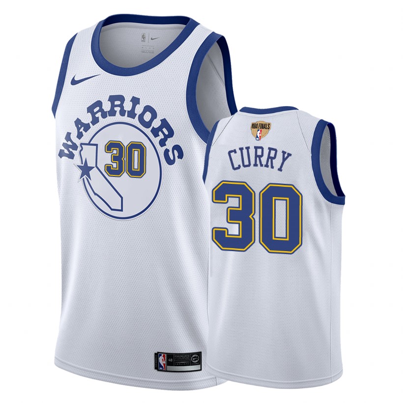 Warriors Male Stephen Curry #30 2018 NBA Finals Classic White Jersey