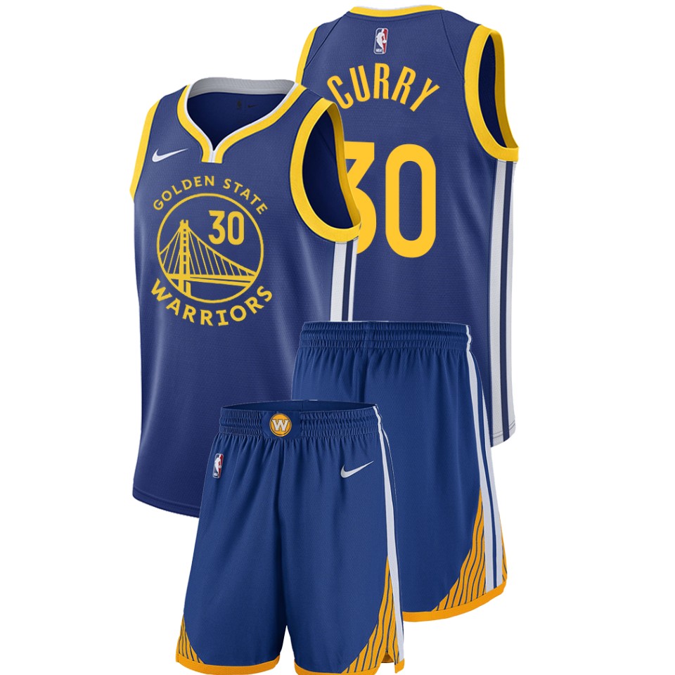 Warriors Stephen Curry #30 Icon Edition Royal Set