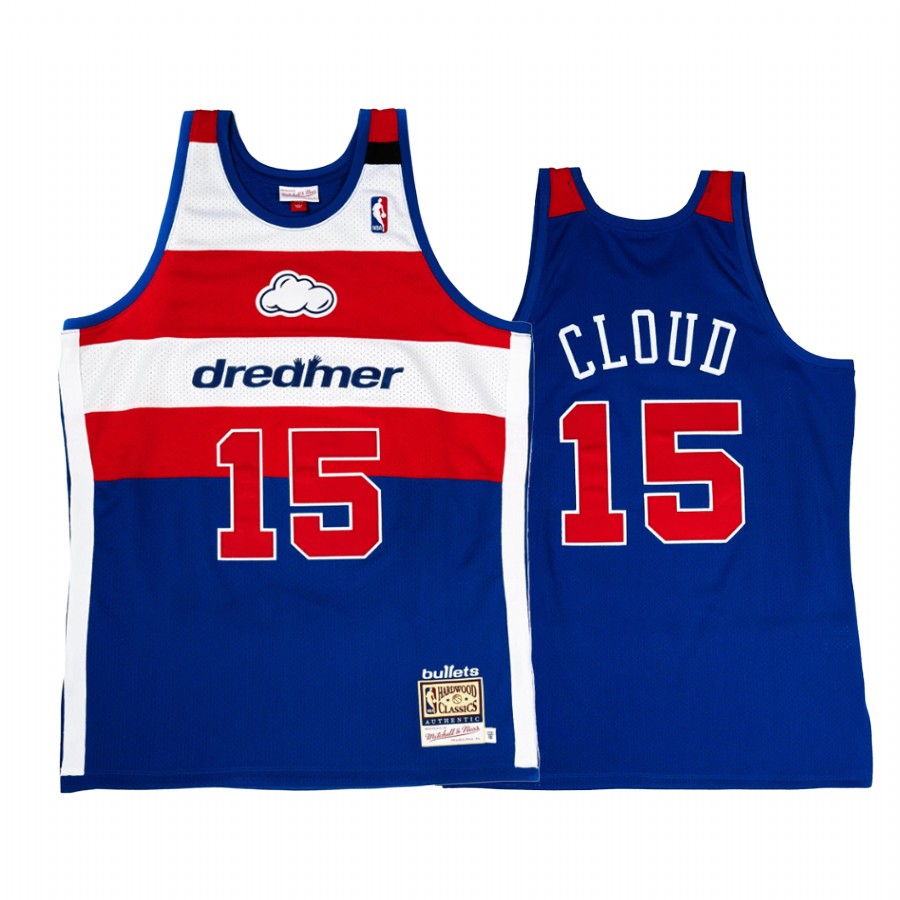 Washington Bullets Cloud J.Cole Dreamer Royal Jersey #15 Throwback