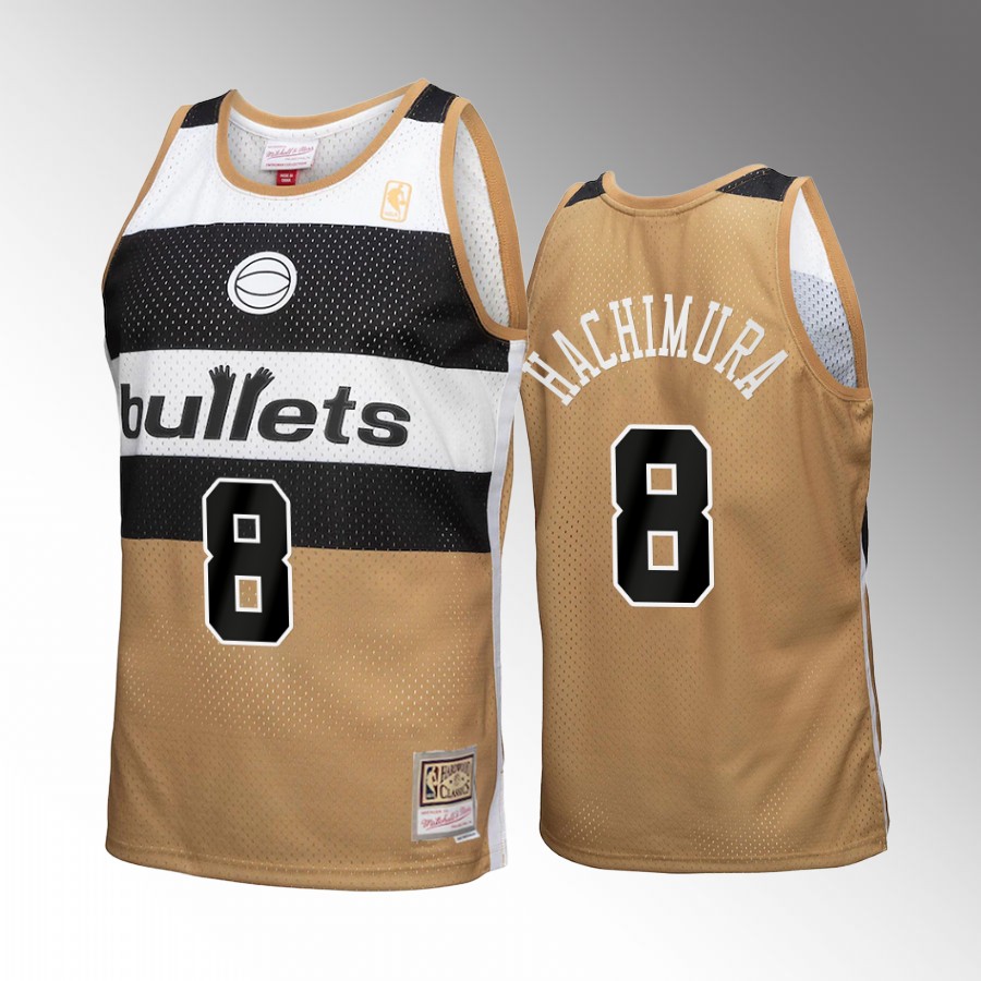 Washington Bullets Rui Hachimura Gold Reload 3.0 Men Jersey Mitchell Ness