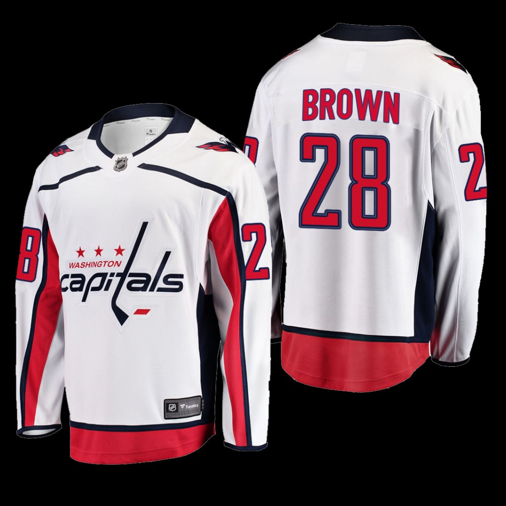 Washington Capitals #28 Connor Brown White 2022 Away Breakaway Player Jersey