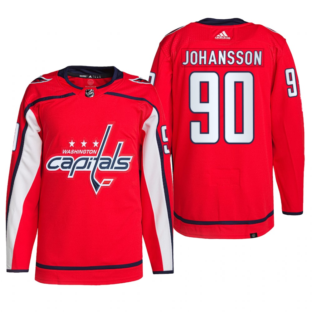 Washington Capitals 2022 Home Jersey Marcus Johansson Red #90 Primegreen Pro Uniform